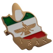 سنجاق سینه نقشه ایران طلایی