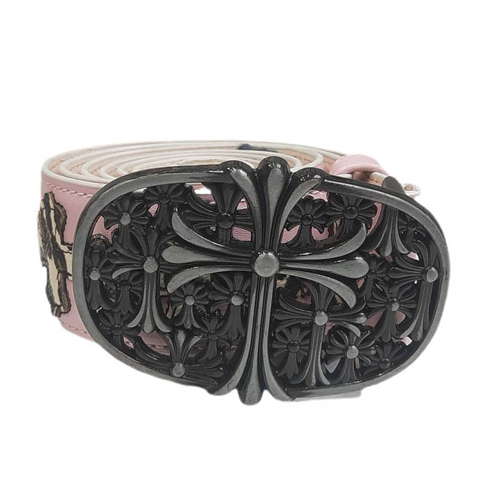chorome hearts belt pink tiger کمربند کروم هارتز صورتی ببر ای