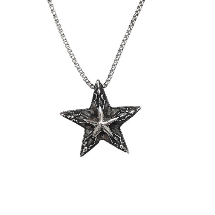 chrome hearts necklace (6) گردنبند کروم هارتز طرح ستاره کد sp773