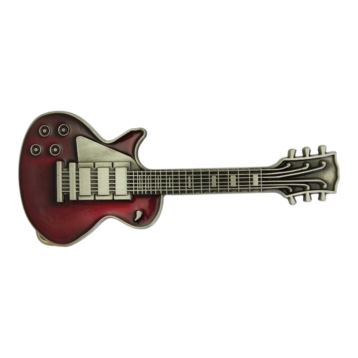 سگک کمربند طرح گیتار الکتریک کلاسیک (Electric Guitar Belt Buckle – Cherry Red)